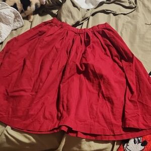 Forever 21 Vibrant Red A-Line Skirt